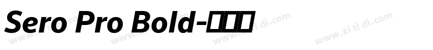 Sero Pro Bold字体转换